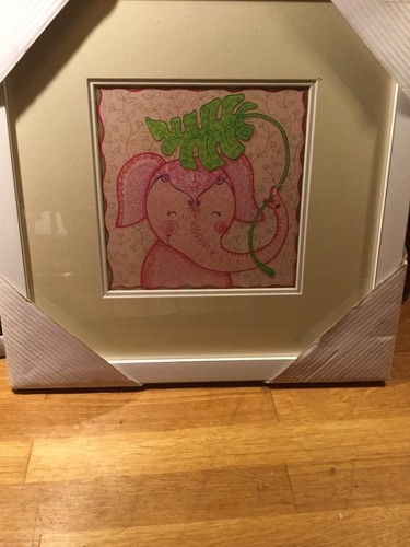 Kunst in Bewegung, gerahmter Passepartoutdruck: "Henna Elefant" mit Palmblatt - Bild 9 von 9