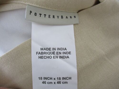 Pottery Barn "Autumn" Embroidered 18" Cotton Pillow Cover + P.B. Feather Insert - Picture 11 of 13