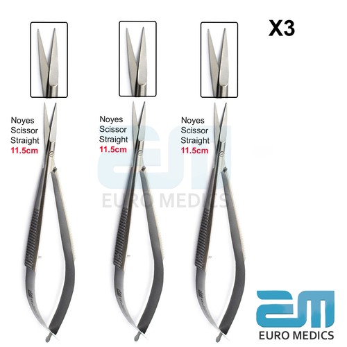 Microsurgical Noyes Spring Action Scissor Straight 11.5cm Dental Operating Shear - Picture 3 of 5