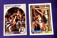 1990-91 hoops indiana pacers PHOTO VARIATION DETLEF SCHREMPF/BLANK BACK