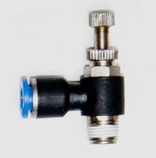 2Pcs Flow Control 1/8 NPT x 1/4 Push To Connect Compressed Air Fitting Meter Out