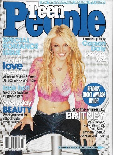 BRITNEY SPEARS - Teen People Mag  Feb 2001 - BRAND NEW - No Label - MINT 9.4