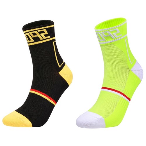 Pro Men Women Road Cycling Riding Bicycle Bike Sports Ankle Socks XC MTB Orange - Picture 37 of 101