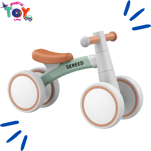 4 Wheels Toddler First Bike, Baby Balance Bike for 1 Year Old kids - Picture 1 of 7