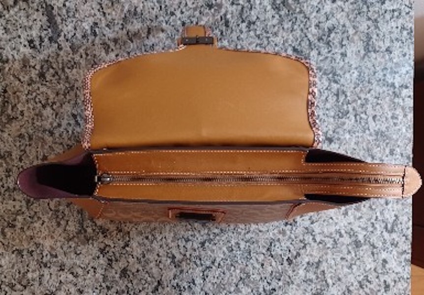 Authentic Coach Signature Color block  Leather Sn… - image 11