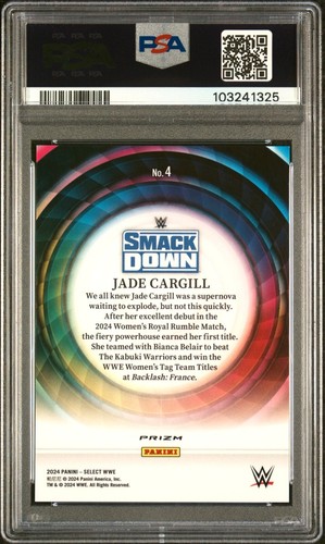 2024 Panini Select WWE Jade Cargill Color Wheel #4 Case Hit Smackdown PSA 10 - Bild 3 von 4