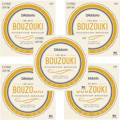 D'Addario Irish Bouzouki Strings 5 Sets EJ81 GDAD tuning - Picture 1 of 4