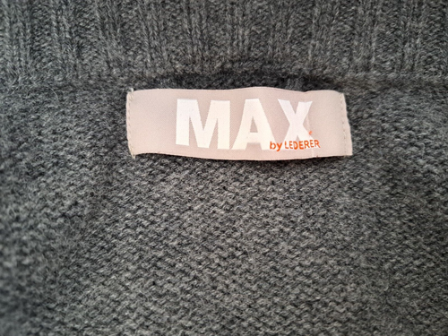 MAX by LEDERER - MAX & MOI - GILET MERINOS/CACHEMIRE - GRIS - COL RACOON - t. S - Picture 7 of 8