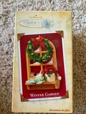 Hallmark Keepsake Christmas Ornament Winter Garden 2004 Birds Window Snow  