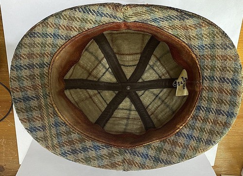 Vintage Wool and leather Deerstalking Stalking Hat Falcon 56 Patt 2530 - Picture 4 of 5