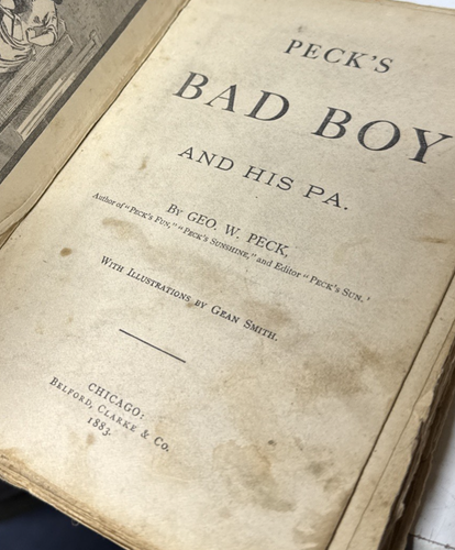Antique Book "Peck's Bad Boy and His Pa" G Peck 1st Edition 1883 Needs Restoring - Picture 11 of 14