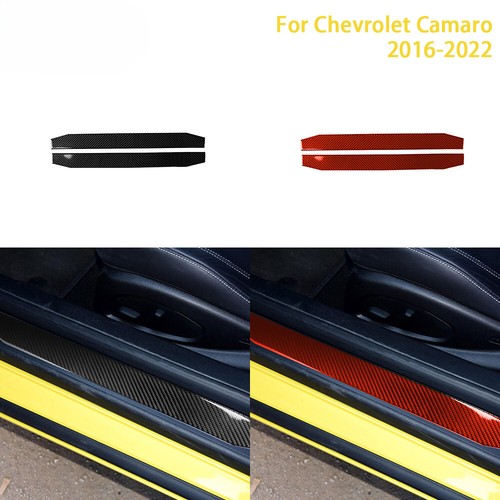 For Chevrolet Camaro 2016-2022 Accessories Car Interior Carbon Fiber Threshold  - Picture 1 of 21