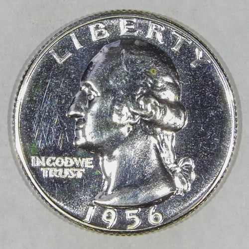 ***VINTAGE AMERICAN SILVER COIN***1956 PROOF Washington Quarter Y730 - Picture 1 of 2
