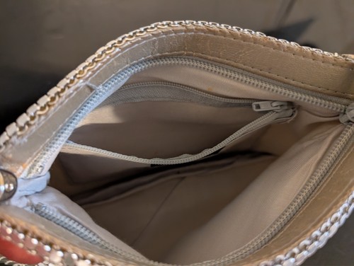 Vintage Elka 1970s Silver Metal Mesh Purse Clutch Evening Bag Metal Chain Strap - Picture 7 of 8