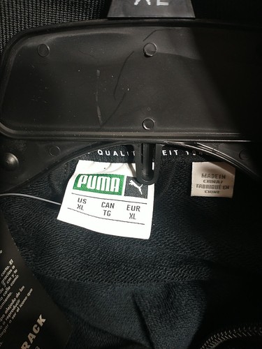 Chaqueta deportiva Puma negra blanca a rayas XL para hombre - Imagen 2 de 18