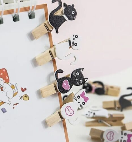 10 süße verschiedene Mini Memo Clips aus Holz, 5,00 $ pro Tasche - Bild 8 von 14