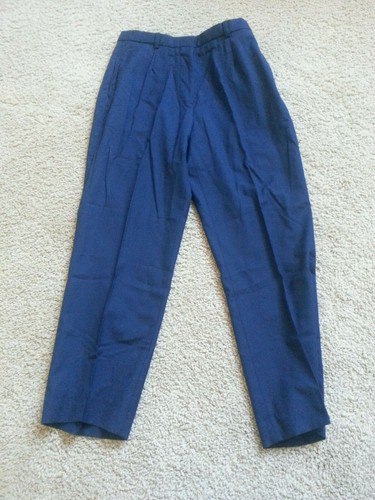 Blue Women's Dress Slacks Pants Poly/Wool Blend US Army Uniform - Multiple Sizes - Picture 1 of 7