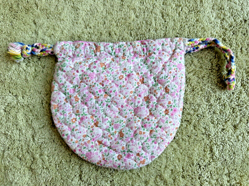 Vintage 1960/70’s Handmade Childrens Little Girl Cloth Cinch Purse Bag - used - Picture 2 of 20