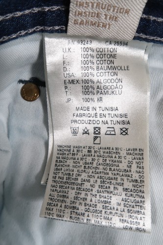 Pantalones de mezclilla para hombre Diesel LARKEE regulares rectos azules W34 L31 lavado 008XR - Imagen 13 de 13