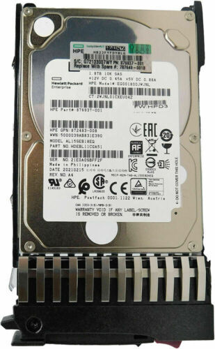 J9F49A 787649-001 HPE MSA 1.8TB 2.5" SAS 10K 12G SFF BC HDD Hard Drive NEW - Picture 2 of 6