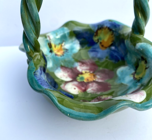 Vintage Early Bitossi Pre-Modern Italy Pottery Ceramic Dish Bowl 1950s Floral - Picture 9 of 16