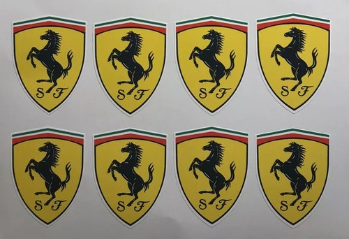 ferrari logo stickers 8 Small 40mmx53mm - Picture 2 of 2