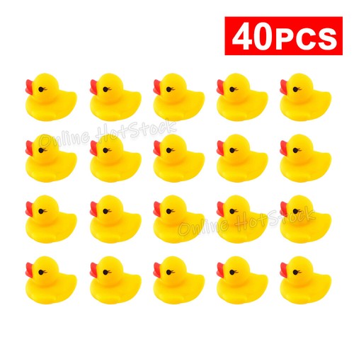 20X/40X/60X/100/200X Yellow Mini Rubber Squeaky Ducks Bath Shower Kid Baby Toy - Picture 11 of 14