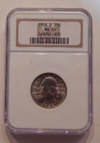 1946 D Washington Quarter MS 65 NGC Graded Coin
