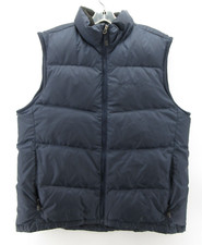 Eddie Bauer Vest Men Large Blue EB700 Goose Down Puffer Coat Quilted Jacket