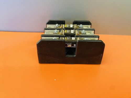 Buss Fuseholder T60100-3C 600V-100A With Fuse JJS-100 600VAC 100A - Picture 3 of 7