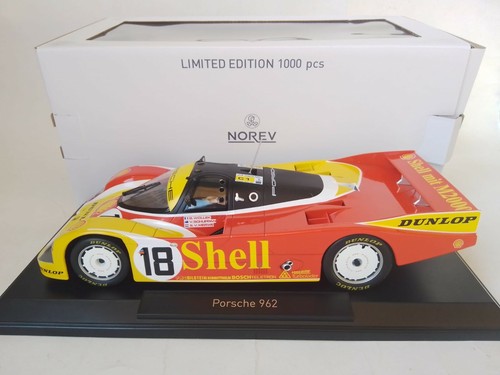Norev Porsche 962 SHELL #18 Wolleck Schuppan Merwe 24H Le Mans 1988 1/18 - Picture 1 of 3