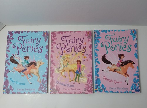 Fairy Ponies Books By Zanna Davidson 2014 Paperback Usborne  Set of 3 Very Good - Picture 1 of 12
