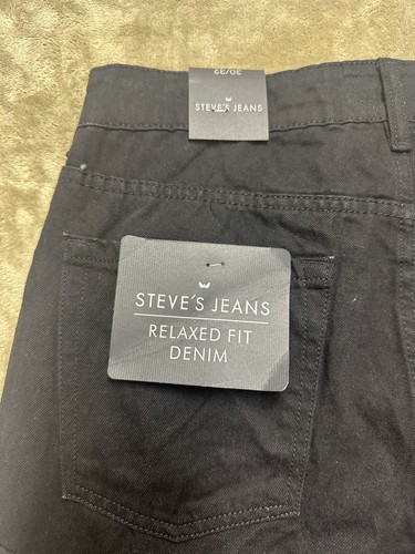 Steve's Jeans Black Denim Pants Stretch Slim Fit Men's Size 30x32 cargo pockets - Picture 12 of 16