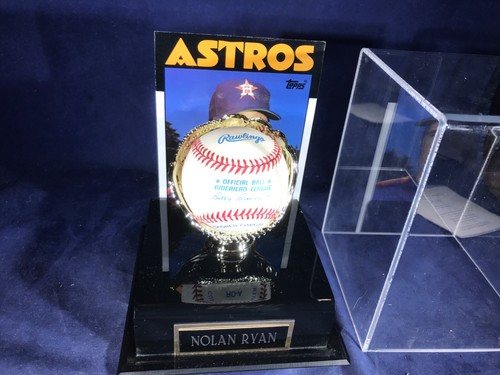 A3-81 NOLAN RYAN HOUSTON ASTROS SIGNED BASEBALL IN CASE - WITH COA! - Picture 7 of 8