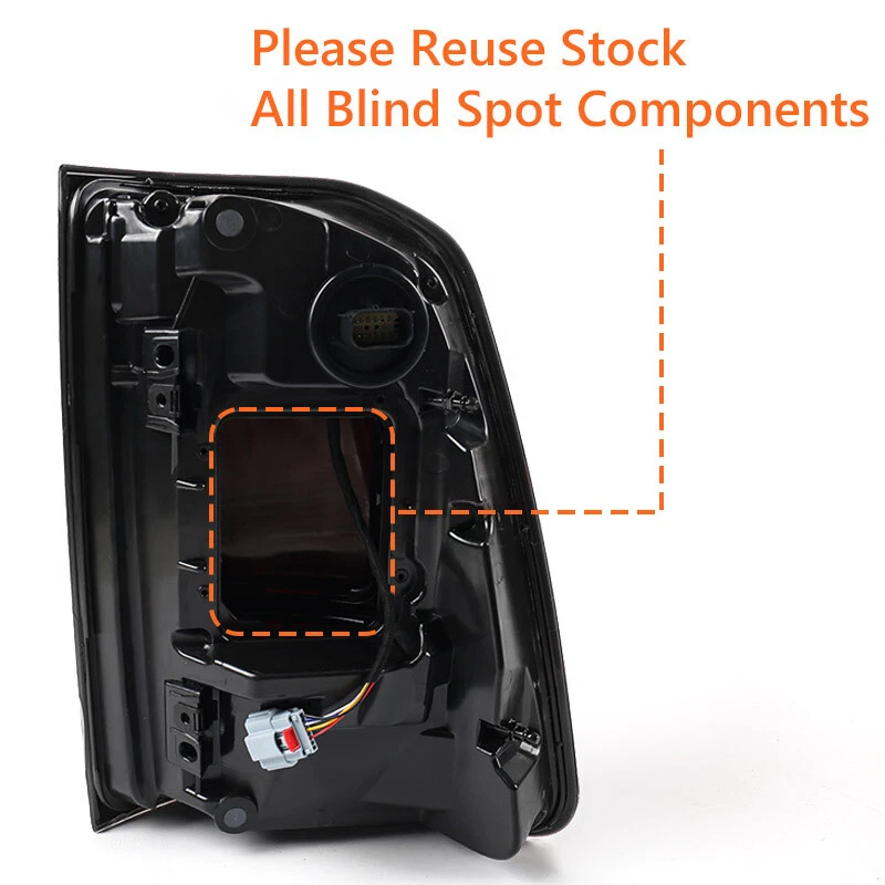 For 2019-2024 Dodge RAM 1500 Tail Lights Assemblies w/ Blind Spot LED Red LAMP - Image 4 of 4