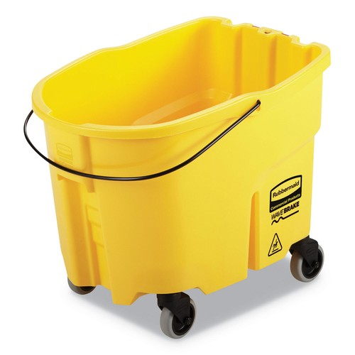 Rubbermaid WaveBrake 2.0 Bucket, 8.75 gal, Plastic, Yellow