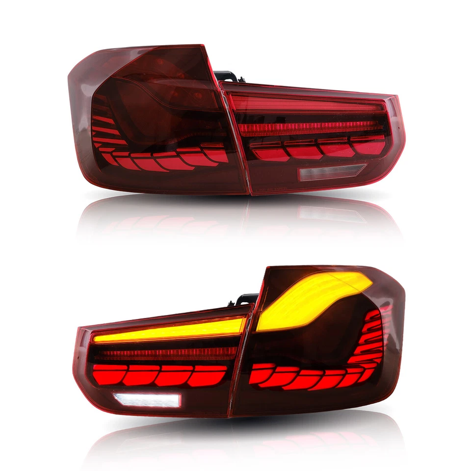 Luces traseras VLAND GTS para BMW F30 F35 F80 2012-2018 serie 3 M3 LED secuenciales Foto 3 de 4