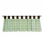 Trend Lab New Discontinued Plaid Valance Curtain Nursery Green Blue Brown Check