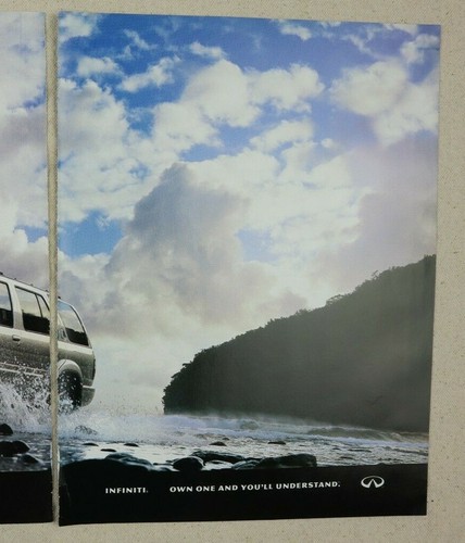 Vintage Infiniti QX4 Print Ad 1997 Paper Magazine Clipping 2 Page SUV 90s Car - Picture 4 of 5