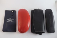 Lot 4 Leather Eyeglass Cases Valentino, Porsche Design, Barki باركي Vintage Mix