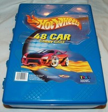 HUGE Lot Hot Wheels Matchbox Cars w/ Carrying Case 48 Vehicles Diecast Toys