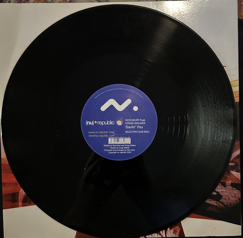 Nick Muir Feat. Craig Walker "Savin' You" 12" Vinyl Record - Nu Republic - Picture 4 of 4