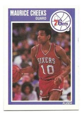 MAURICE CHEEKS 1989-90 FLEER CARD NEAR MINT CONDITION