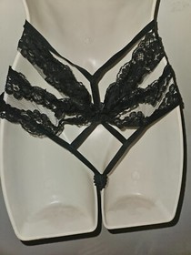 Agent Provocateur Lacy Black Lace Ouvert Bodysuit size AP 2 Small NWT