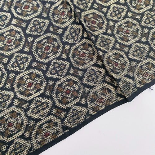 Buddhism #B 14x64 LONG Vintage Tsumugi Silk Japanese Kimono Fabric TH12