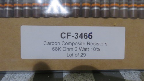 29 Allen Bradley Carbon Comp Resistor 68K Ohms Pwr-Rtg 2 W Herramienta 10% - Imagen 2 de 3