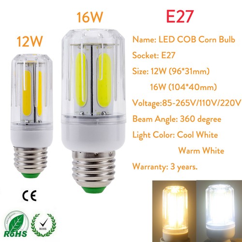 1x 10x LED COB Corn Light 12W 16W Incandescent Filament Home Lot High Power - Picture 13 of 16