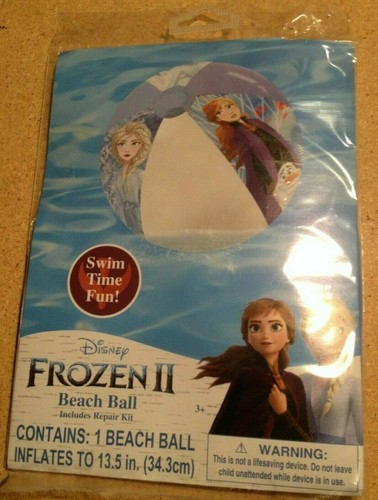 Disney Frozen II Inflatable 13½" Beach Ball~NEW~Age 3+~Anna Elsa Swim Water Toy - Bild 1 von 4