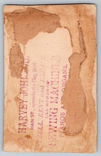 vintage New Home Sewing Machine Orange MA Violets Victorian Trade Card - Picture 2 of 2
