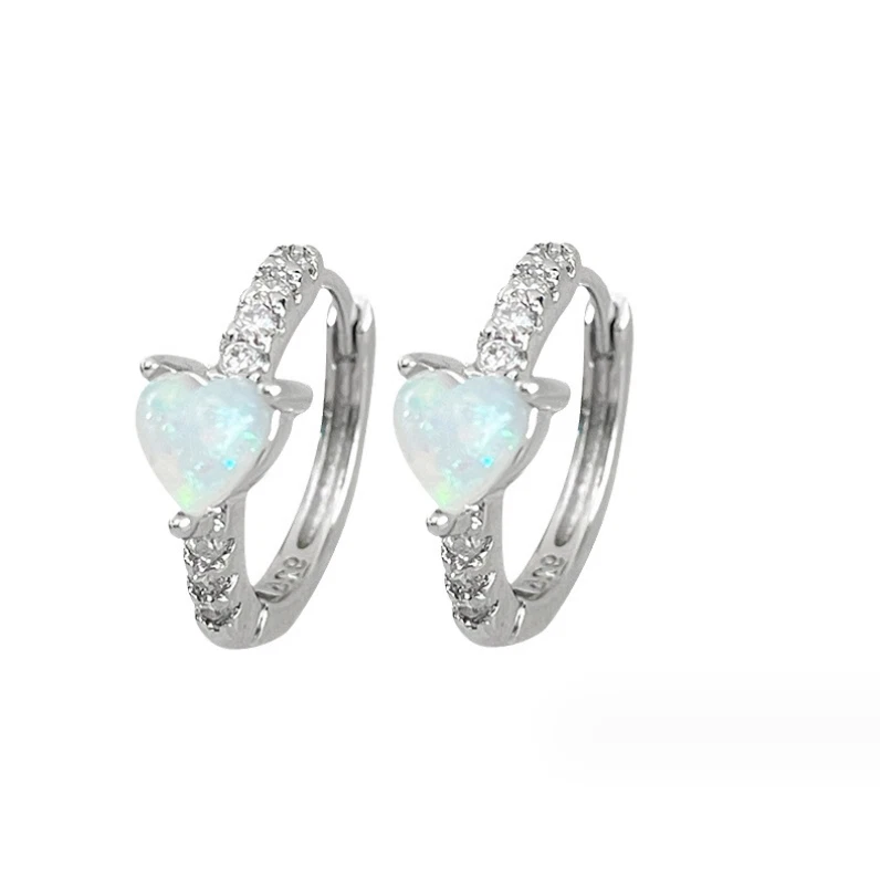 Pendientes Colgantes De Caballo Con ópalo Azul Fuego - Plata Chapada, Diseño De Gota, Largo 36 Mm, Sin Níquel